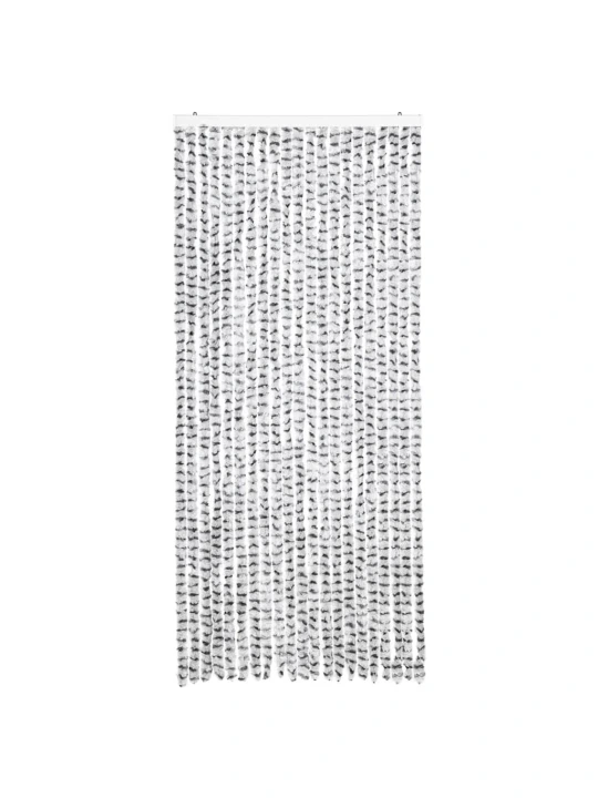 Závěs proti hmyzu světle šedý a tmavě šedý 90 x 200 cm žinylka
