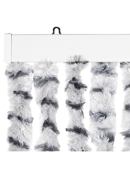 Závěs proti hmyzu světle šedý a tmavě šedý 90 x 200 cm žinylka
