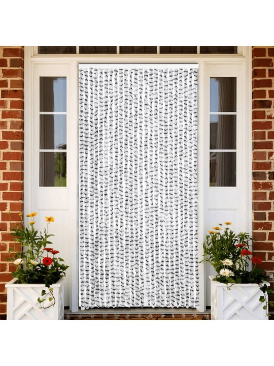 Závěs proti hmyzu světle šedý a tmavě šedý 100 x 230 cm žinylka