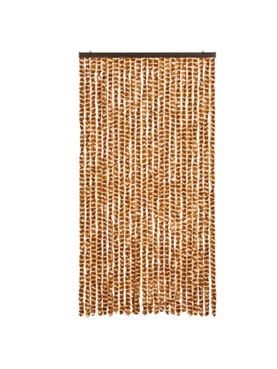 Závěs proti hmyzu okrový a bílý 100 x 230 cm žinylka