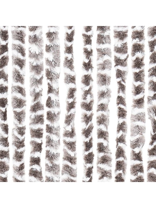 Závěs proti hmyzu taupe a bílý 90 x 200 cm žinylka
