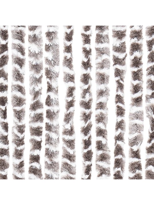 Závěs proti hmyzu taupe a bílý 100 x 200 cm žinylka