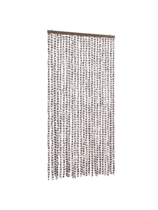 Závěs proti hmyzu taupe a bílý 100 x 230 cm žinylka