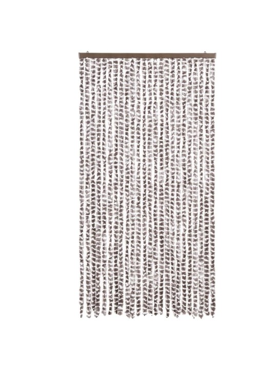 Závěs proti hmyzu taupe a bílý 100 x 230 cm žinylka