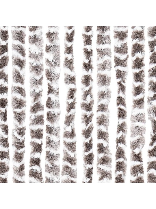 Závěs proti hmyzu taupe a bílý 100 x 230 cm žinylka
