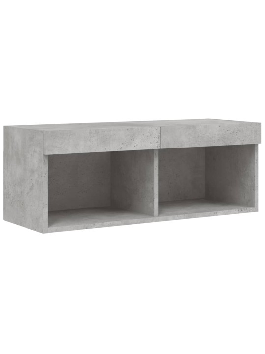 8dílná obývací stěna s LED betonově šedá kompozitní dřevo