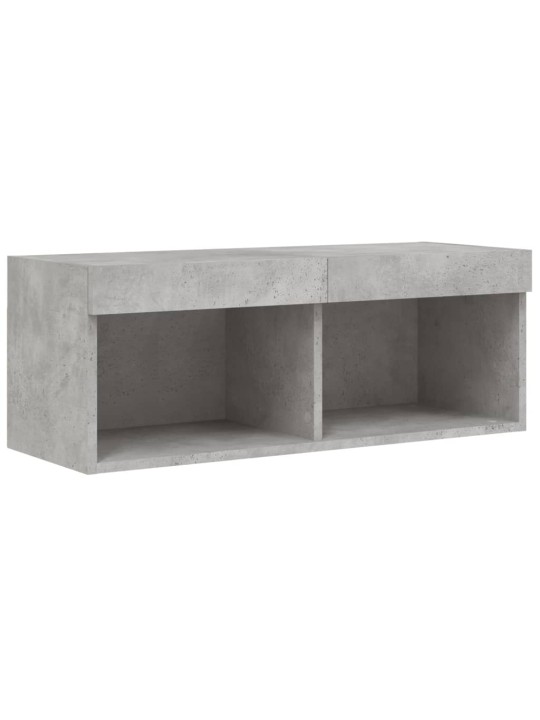8dílná obývací stěna s LED osvětlením betonově šedá