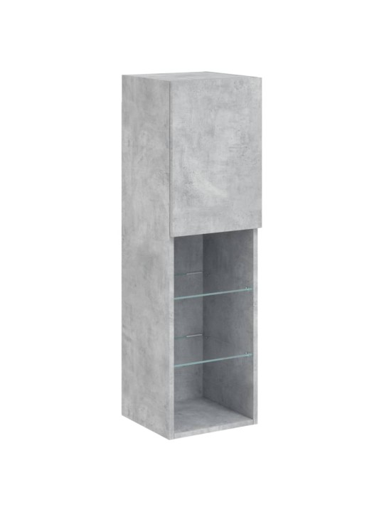 8dílná obývací stěna s LED osvětlením betonově šedá