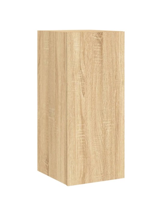 3dílná obývací stěna s LED osvětlením dub sonoma