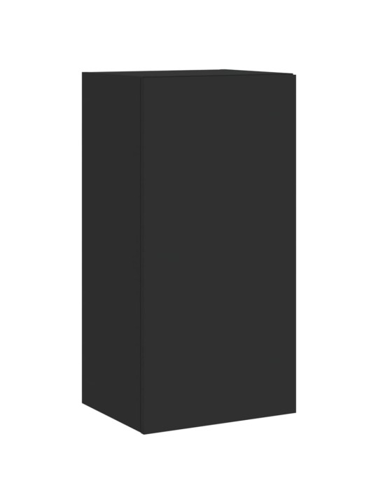 3dílná obývací stěna s LED osvětlením černá