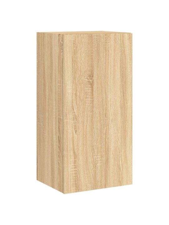 4dílná obývací stěna s LED osvětlením dub sonoma