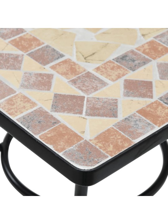 Mozaikový bistro stolek terakota 60 x 60 x 74 cm keramika