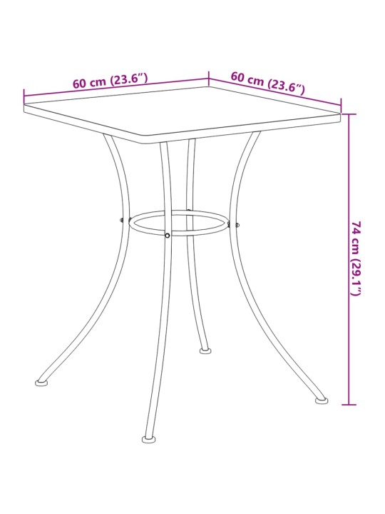 Mozaikový bistro stolek terakota 60 x 60 x 74 cm keramika