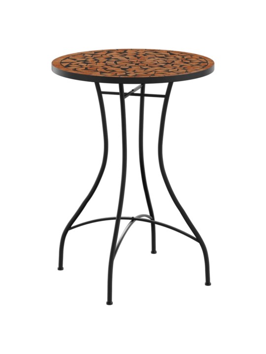 Mozaikový bistro stolek terakota Ø 50 x 70 cm keramika