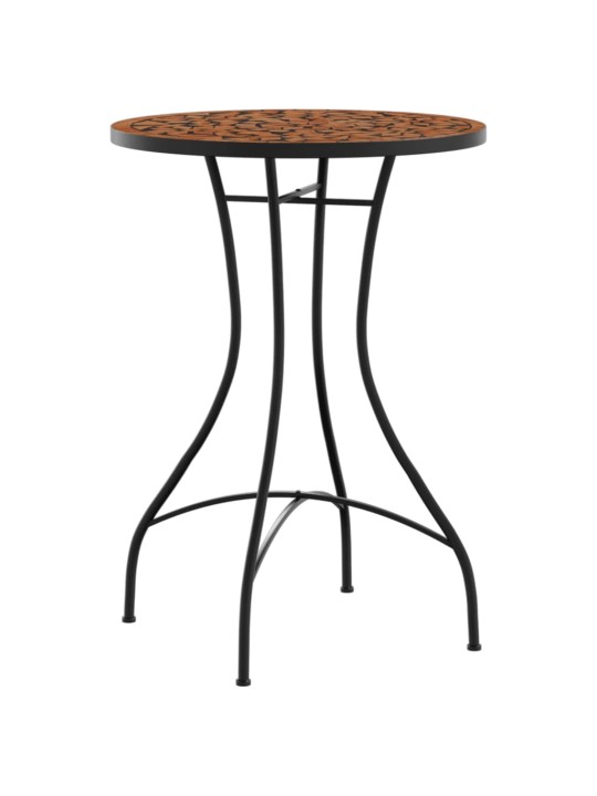 Mozaikový bistro stolek terakota Ø 50 x 70 cm keramika