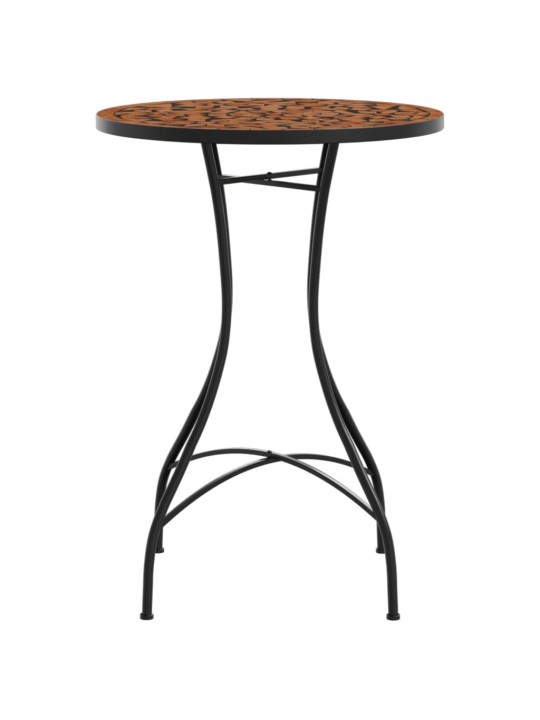 Mozaikový bistro stolek terakota Ø 50 x 70 cm keramika