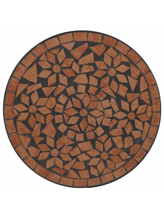 Mozaikový bistro stolek terakota Ø 50 x 70 cm keramika