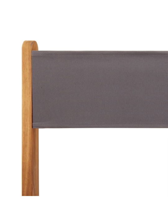 Bistro židle 2 ks antracitové masivní akáciové dřevo a textil