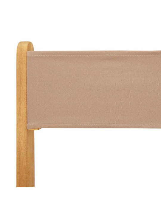 Bistro židle 2 ks taupe masivní akáciové dřevo a textil