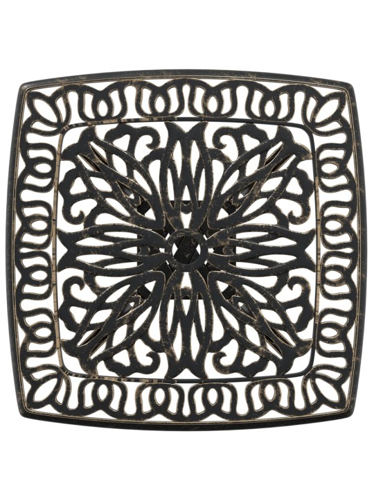 Zahradní stolek bronzový 53 x 53 x 53 cm litý hliník