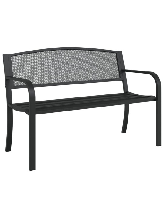 Zahradní lavice 119 cm černá ocel