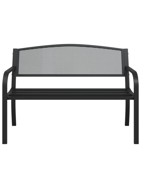 Zahradní lavice 119 cm černá ocel