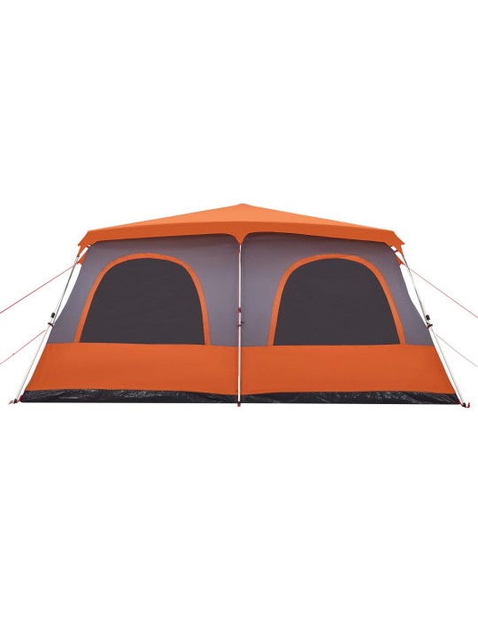 Rodinný stan kupole pro 8 osob šedý a oranžový rychloupínací