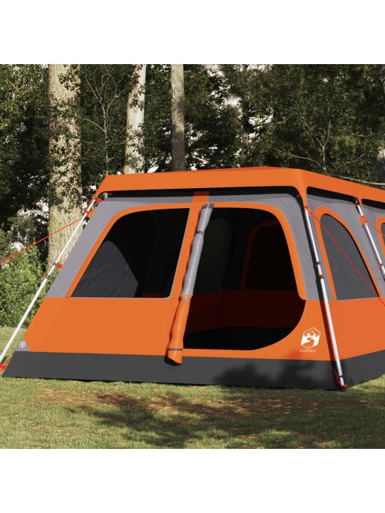 Rodinný stan kupole pro 8 osob šedý a oranžový rychloupínací