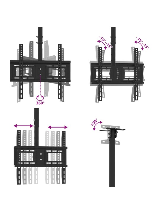 Stropní držák na tv 32"–65" max vesa 400 x 400 mm 40 kg