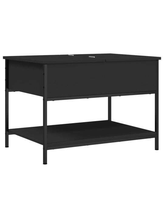 Konferenční stolek černý 70 x 50 x 50 cm kompozitní dřevo a kov