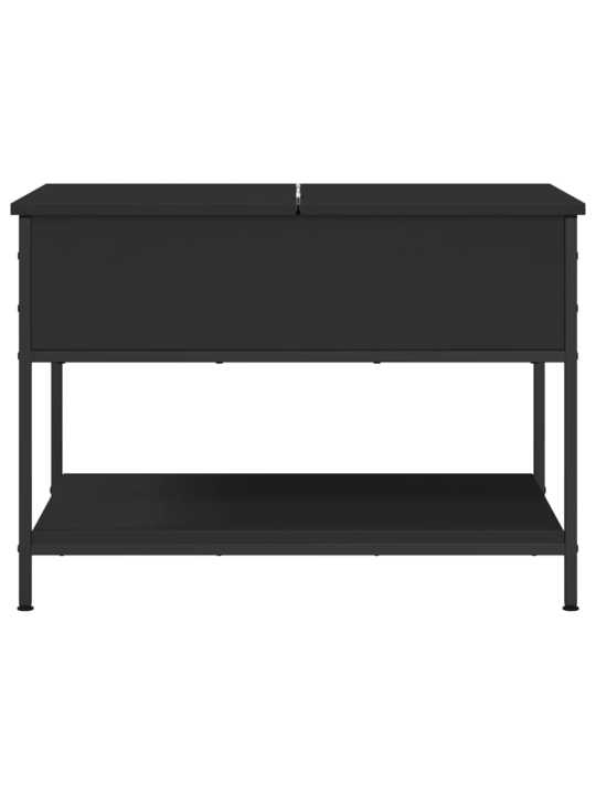 Konferenční stolek černý 70 x 50 x 50 cm kompozitní dřevo a kov