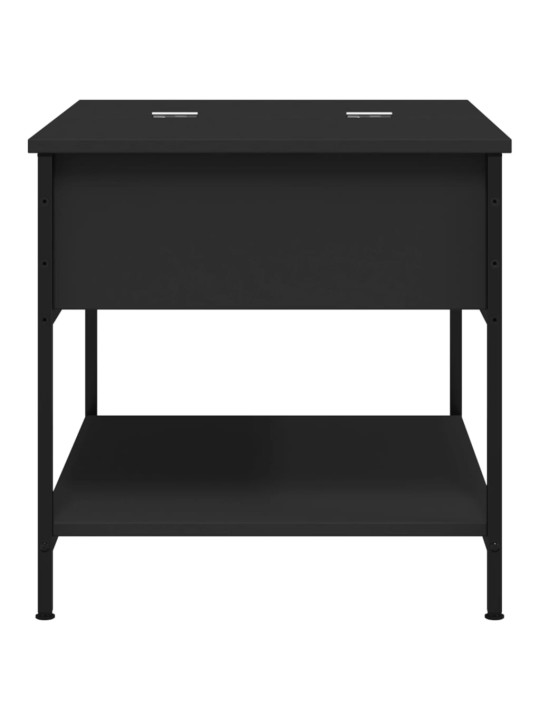 Konferenční stolek černý 70 x 50 x 50 cm kompozitní dřevo a kov