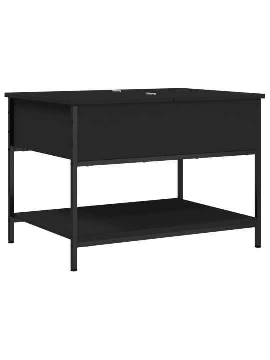 Konferenční stolek černý 70 x 50 x 50 cm kompozitní dřevo a kov