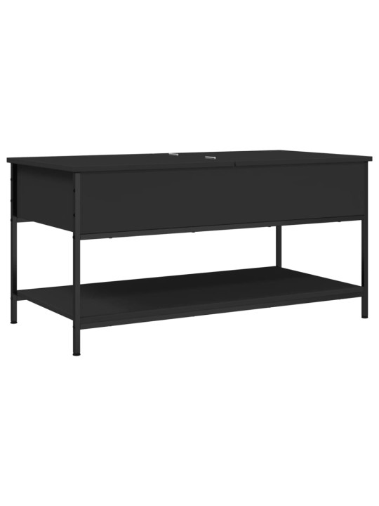 Konferenční stolek černý 100x50x50 cm kompozitní dřevo a kov