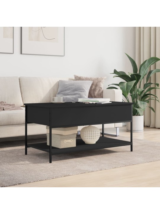 Konferenční stolek černý 100x50x50 cm kompozitní dřevo a kov