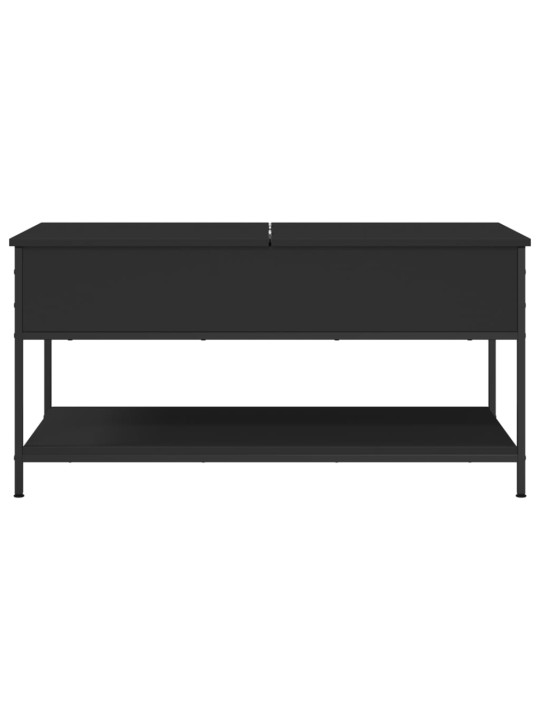 Konferenční stolek černý 100x50x50 cm kompozitní dřevo a kov