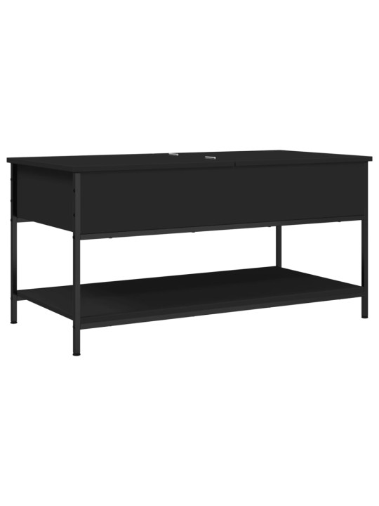 Konferenční stolek černý 100x50x50 cm kompozitní dřevo a kov