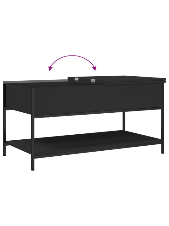 Konferenční stolek černý 100x50x50 cm kompozitní dřevo a kov