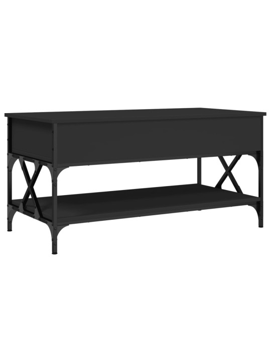 Konferenční stolek černý 100x50x50 cm kompozitní dřevo a kov