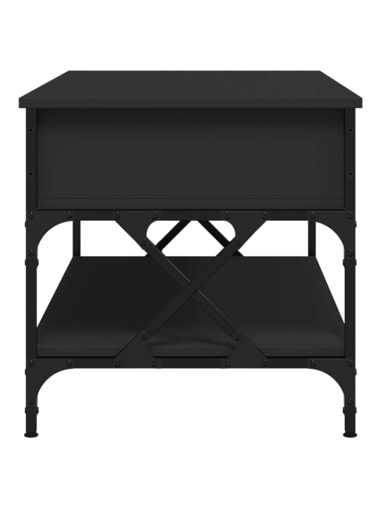 Konferenční stolek černý 100x50x50 cm kompozitní dřevo a kov