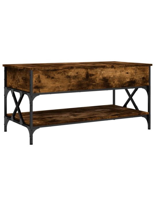 Konferenční stolek kouřový dub 100 x 50 x 50 cm kompozit a kov