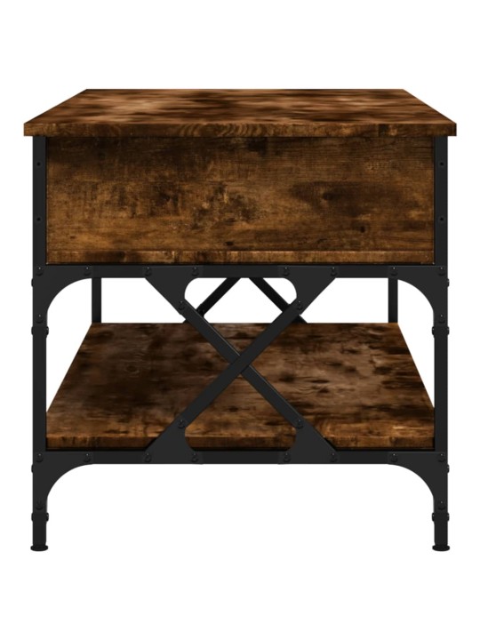 Konferenční stolek kouřový dub 100 x 50 x 50 cm kompozit a kov