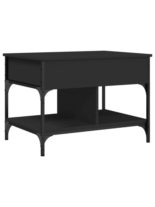 Konferenční stolek černý 70 x 50 x 50 cm kompozitní dřevo a kov