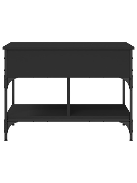 Konferenční stolek černý 70 x 50 x 50 cm kompozitní dřevo a kov