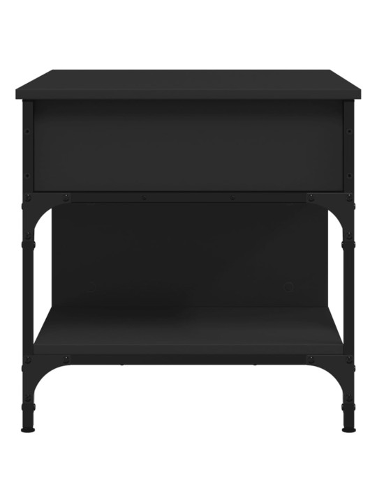 Konferenční stolek černý 70 x 50 x 50 cm kompozitní dřevo a kov