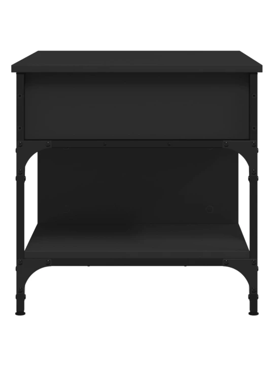 Konferenční stolek černý 70 x 50 x 50 cm kompozitní dřevo a kov