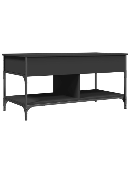 Konferenční stolek černý 100x50x50 cm kompozitní dřevo a kov