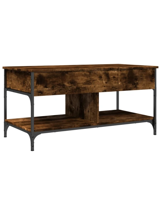 Konferenční stolek kouřový dub 100 x 50 x 50 cm kompozit a kov