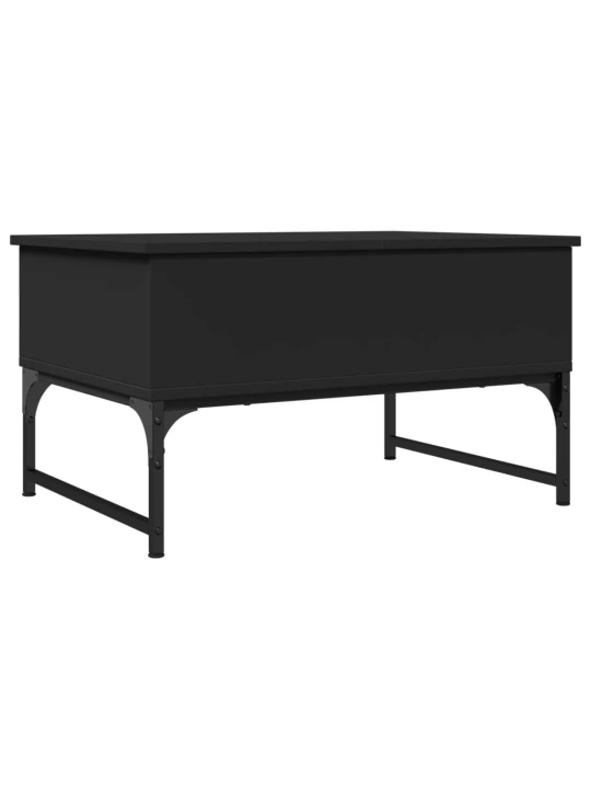 Konferenční stolek černý 70 x 50 x 40 cm kompozitní dřevo a kov