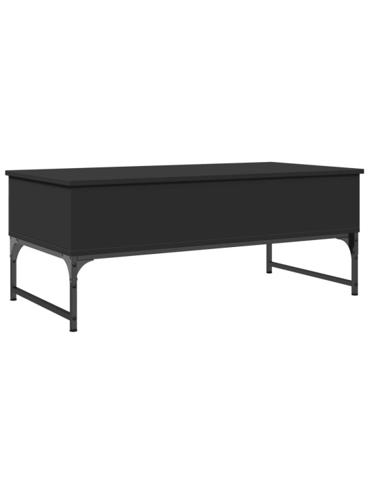 Konferenční stolek černý 100x50x40 cm kompozitní dřevo a kov